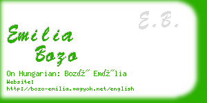 emilia bozo business card
